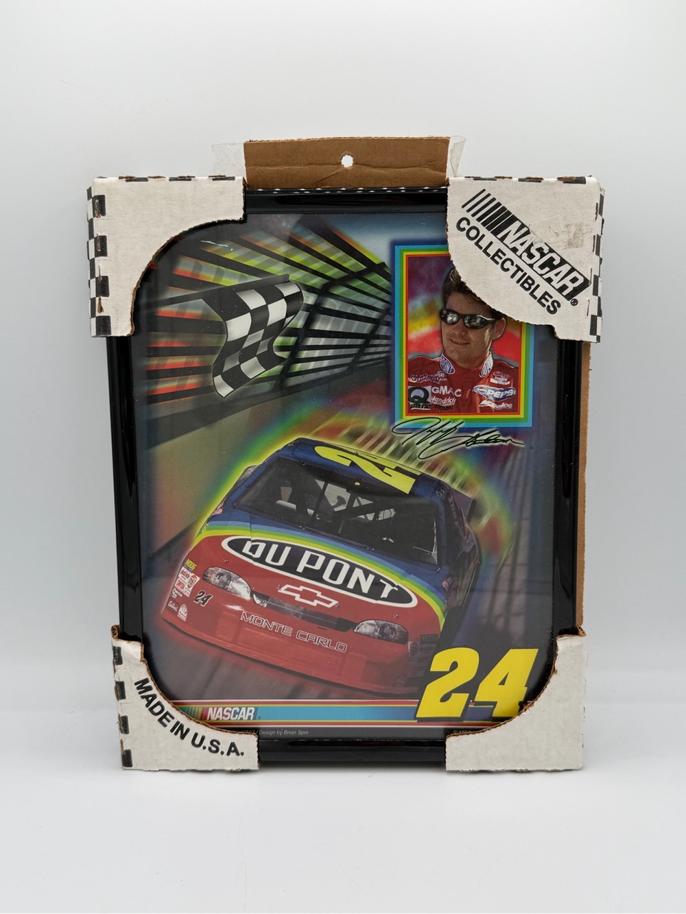 Nascar Jeff Gordon Rainbow DuPont No. 24 Wall Plaque